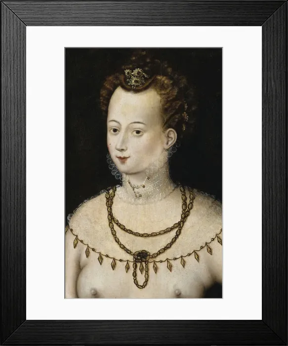 Framed Print : Portrait of a young lady. An Allegory of Beauty, c. 1580. Artist: Anonymous Framed Print : Portrait of a young lady. An Allegory of Beauty, c. 1580. Artist: Anonymous