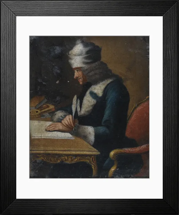 Framed Print : Portrait of Francois Marie Arouet de Voltaire (1694-1778). Artist: Huber, Jean (1721-1786) Framed Print : Portrait of Francois Marie Arouet de Voltaire (1694-1778). Artist: Huber, Jean (1721-1786)