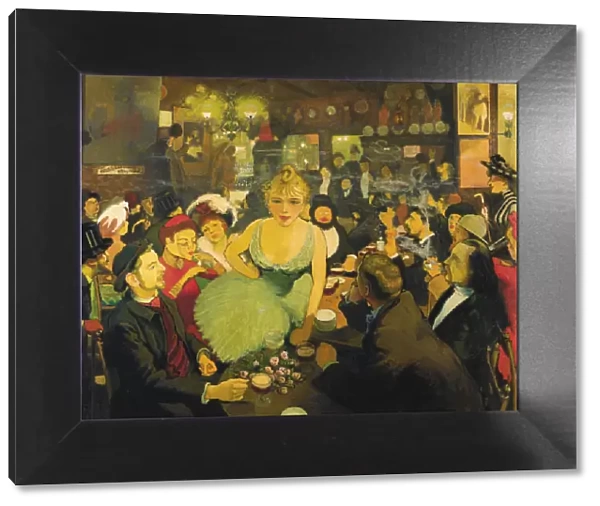 In the Aristide Bruants Montmartre club Le Mirliton, 1886-1887. Artist: Anquetin, Louis (1861-1932)