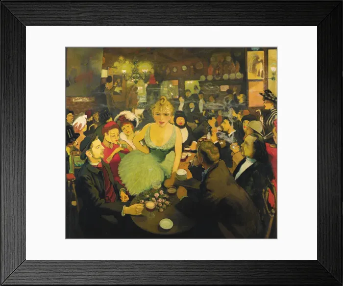 Framed Print : In the Aristide Bruants Montmartre club Le Mirliton, 1886-1887. Artist: Anquetin, Louis (1861-1932) Framed Print : In the Aristide Bruants Montmartre club Le Mirliton, 1886-1887. Artist: Anquetin, Louis (1861-1932)