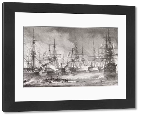 The Naval Battle of Navarino on 20 October 1827, 1828. Artist: Reinagle, George Philip (1802-1835)