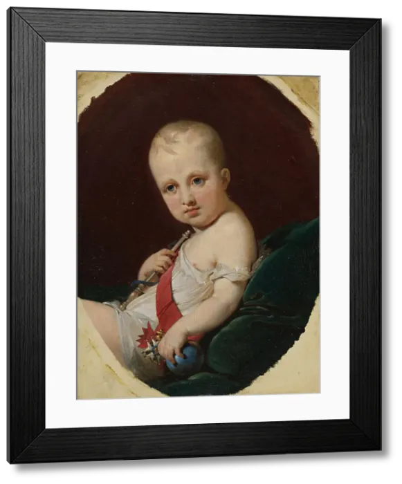 Framed Print : Napoleon Francois Bonaparte, Duke of Reichstadt, King of Rome (1811-1832), ca 1812. Artist: Mauzaisse, Jean-Baptiste (1784-1844) Framed Print : Napoleon Francois Bonaparte, Duke of Reichstadt, King of Rome (1811-1832), ca 1812. Artist: Mauzaisse, Jean-Baptiste (1784-1844)