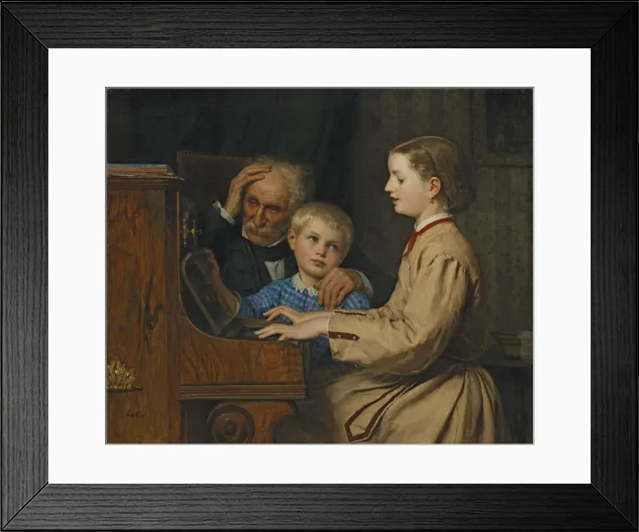 Framed Print : Song of the Homeland, 1874. Artist: Anker, Albert (1831-1910) Framed Print : Song of the Homeland, 1874. Artist: Anker, Albert (1831-1910)