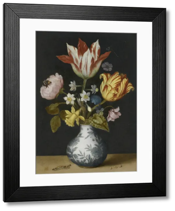 Framed Print : Still Life of Flowers in a Wan-Li Vase. Artist: Bosschaert, Ambrosius, the Elder (1573-1621) Framed Print : Still Life of Flowers in a Wan-Li Vase. Artist: Bosschaert, Ambrosius, the Elder (1573-1621)