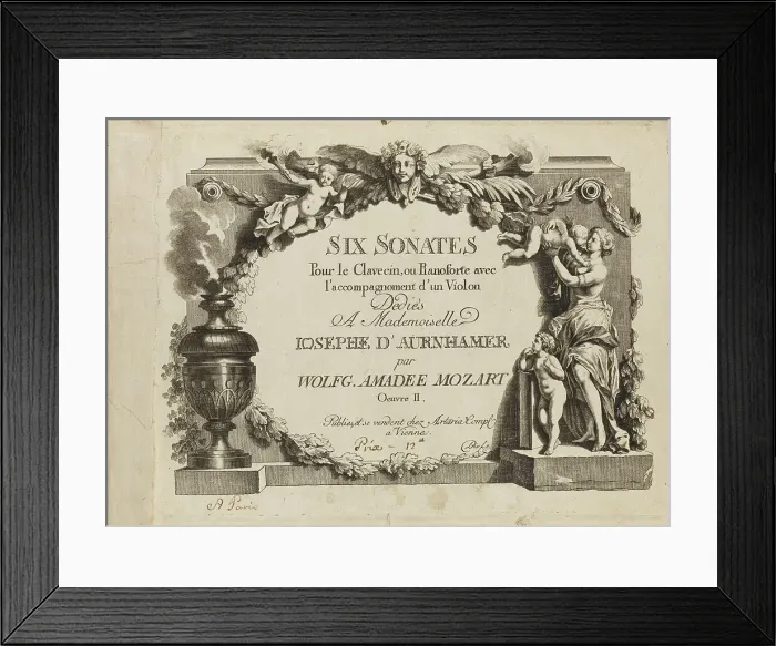 Framed Print : Mozart: Six sonates pour le clavecin ou pianoforte avec l accompagnement d un violon dedies a Mademo Artist: Anonymous Framed Print : Mozart: Six sonates pour le clavecin ou pianoforte avec l accompagnement d un violon dedies a Mademo Artist: Anonymous
