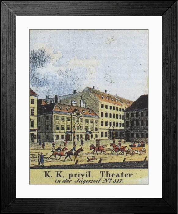 Framed Print : The Theater an der Wien, Vienna, Early 19th century. Artist: Anonymous Framed Print : The Theater an der Wien, Vienna, Early 19th century. Artist: Anonymous