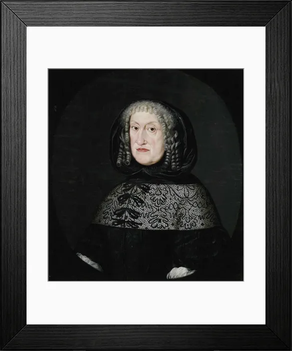 Framed Print : Portrait of Eleanor of Anhalt-Zerbst, Duchess of Schleswig-Holstein-Sonderburg-Norburg (1608-1681), Artist: Anonymous Framed Print : Portrait of Eleanor of Anhalt-Zerbst, Duchess of Schleswig-Holstein-Sonderburg-Norburg (1608-1681), Artist: Anonymous