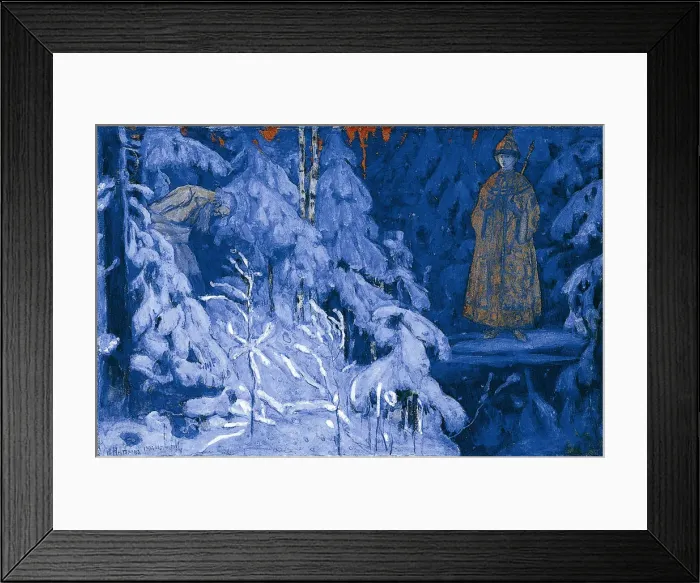 Framed Print : Ivan Susanin receives a vision of Mikhail Fyodorovich, 1906. Artist: Nesterov, Mikhail Vasilyevich (1862-1942) Framed Print : Ivan Susanin receives a vision of Mikhail Fyodorovich, 1906. Artist: Nesterov, Mikhail Vasilyevich (1862-1942)