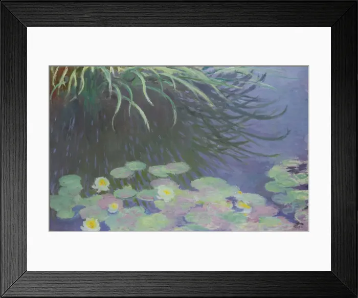 Framed Print : Water Lilies with Reflections of Tall Grass, 1914-1917. Artist: Monet, Claude (1840-1926)