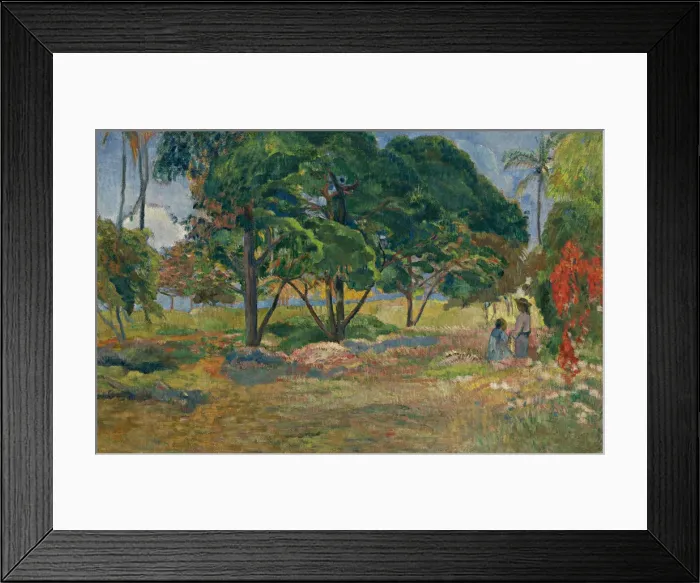 Framed Print : Landscape with Three Trees, 1892. Artist: Gauguin, Paul Eugene Henri (1848-1903) Framed Print : Landscape with Three Trees, 1892. Artist: Gauguin, Paul Eugene Henri (1848-1903)