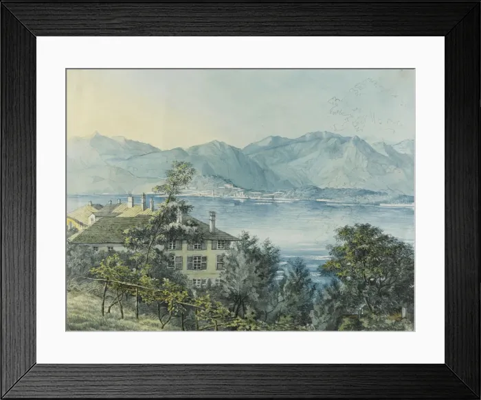 Framed Print : Cadenabbia, Lake Como, 1837. Artist: Mendelssohn Bartholdy, Felix (1809-1847) Framed Print : Cadenabbia, Lake Como, 1837. Artist: Mendelssohn Bartholdy, Felix (1809-1847)