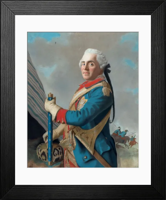 Framed Print : Portrait of Maurice de Saxe (1696?1750), Marshal of France, 1748. Artist: Liotard, Jean-Etienne (1702-1789)