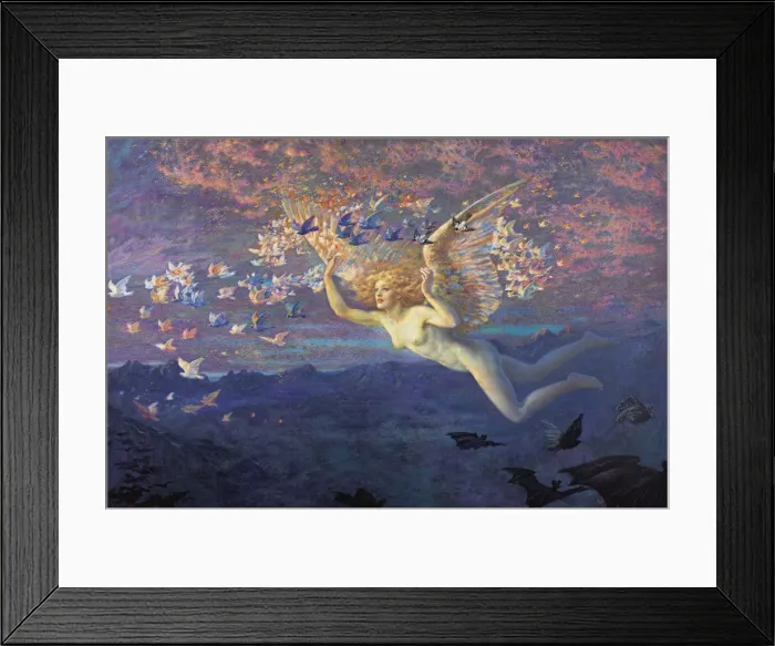Framed Print : Wings of the Morning. Artist: Hughes, Edward Robert (1851-1914) Framed Print : Wings of the Morning. Artist: Hughes, Edward Robert (1851-1914)