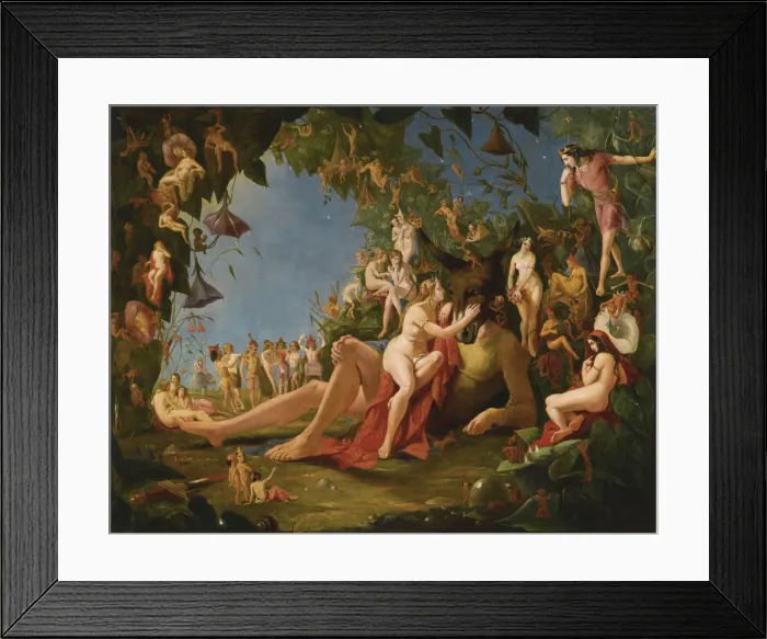Framed Print : A Midsummer Nights Dream, c. 1846. Artist: Montaigne, William John (c. 1820-1902) Framed Print : A Midsummer Nights Dream, c. 1846. Artist: Montaigne, William John (c. 1820-1902)