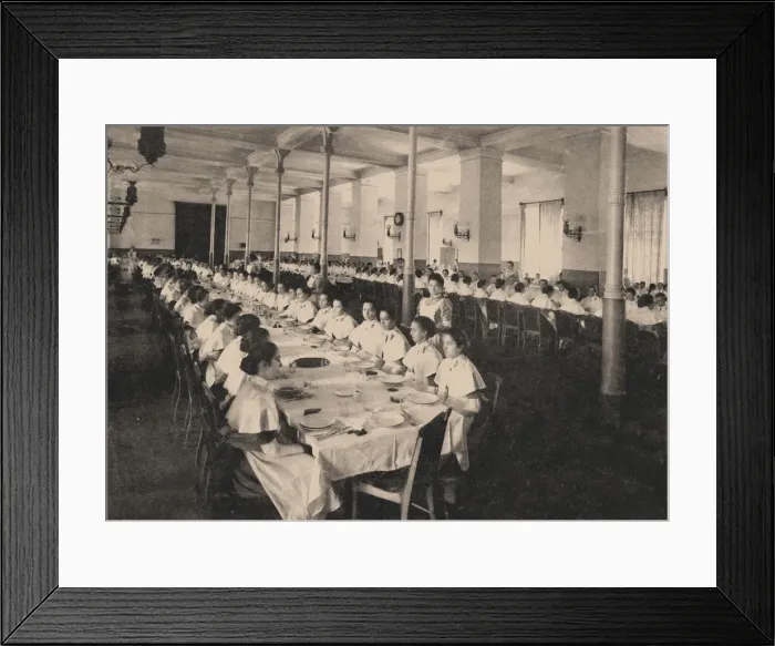 Framed Print : Pupils of the Smolny Institute for Noble Maidens in the canteen, 1889. Artist: Anonymous Framed Print : Pupils of the Smolny Institute for Noble Maidens in the canteen, 1889. Artist: Anonymous