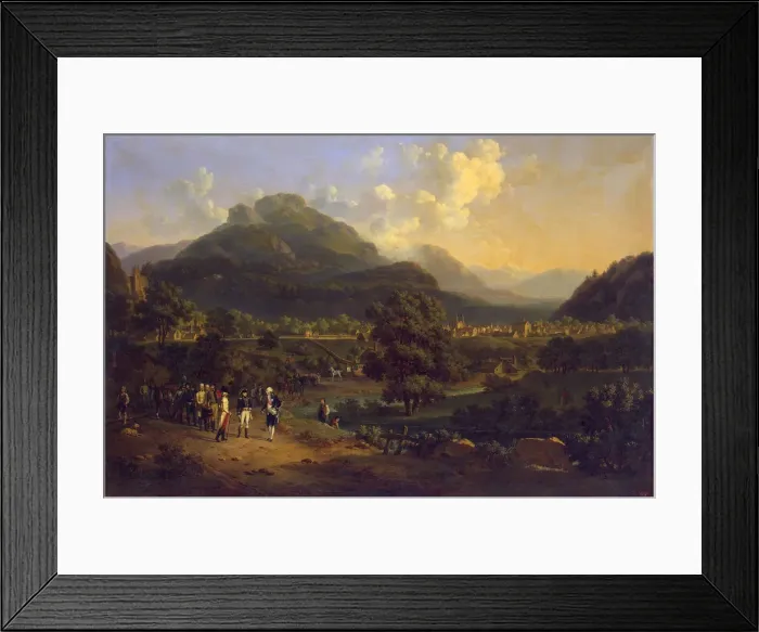 Framed Print : Meeting of Napoleon with the Ambassadors of the Austrian Emperor near Leoben (Steiermark) on 7 April Artist: Lecomte, Hippolyte (1781-1857) Framed Print : Meeting of Napoleon with the Ambassadors of the Austrian Emperor near Leoben (Steiermark) on 7 April Artist: Lecomte, Hippolyte (1781-1857)
