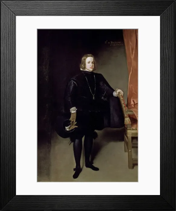 Framed Print : Portrait of Prince Balthasar Charles, 1645. Artist: Martinez del Mazo, Juan Bautista (1605-1667)