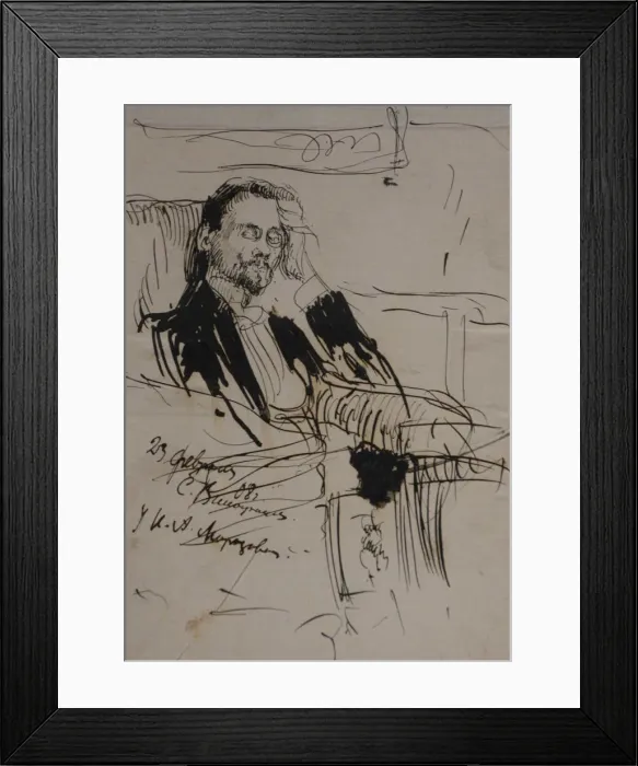 Framed Print : Portrait of Alexey Alexandrovich Bakhrushin (1865-1929), 1908. Artist: Vinogradov, Sergei Arsenyevich (1869-1938) Framed Print : Portrait of Alexey Alexandrovich Bakhrushin (1865-1929), 1908. Artist: Vinogradov, Sergei Arsenyevich (1869-1938)