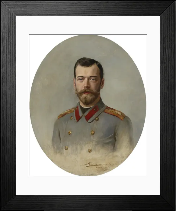 Framed Print : Portrait of Emperor Nicholas II (1868-1918), 1897. Artist: Liphart, Ernest Karlovich (1847-1932)