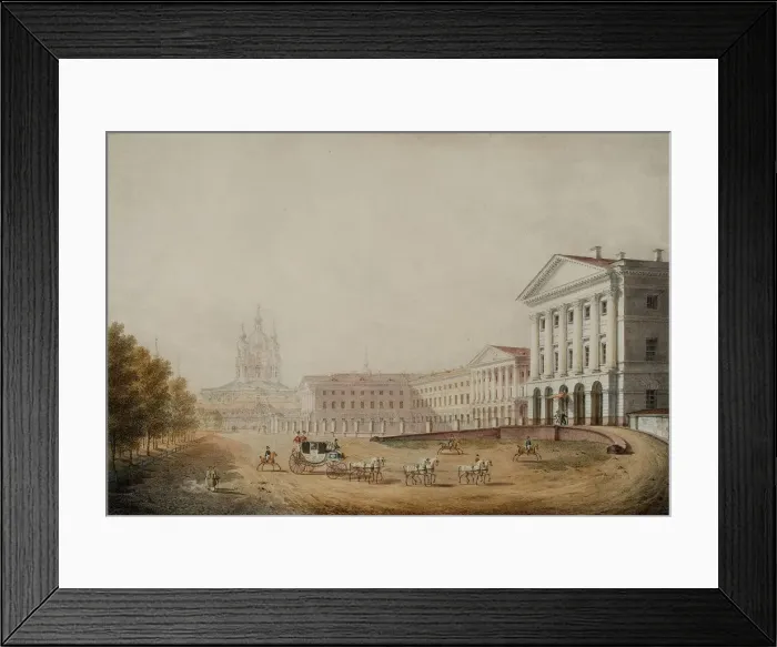 Framed Print : The Smolny Institute for Noble Maidens in Saint Petersburg, 1823. Artist: Galaktionov, Stepan Philippovich (1779-1854) Framed Print : The Smolny Institute for Noble Maidens in Saint Petersburg, 1823. Artist: Galaktionov, Stepan Philippovich (1779-1854)