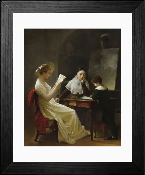 Framed Print : A Young Sketcher, ca 1820. Artist: Gerard, Marguerite (1761-1837) Framed Print : A Young Sketcher, ca 1820. Artist: Gerard, Marguerite (1761-1837)