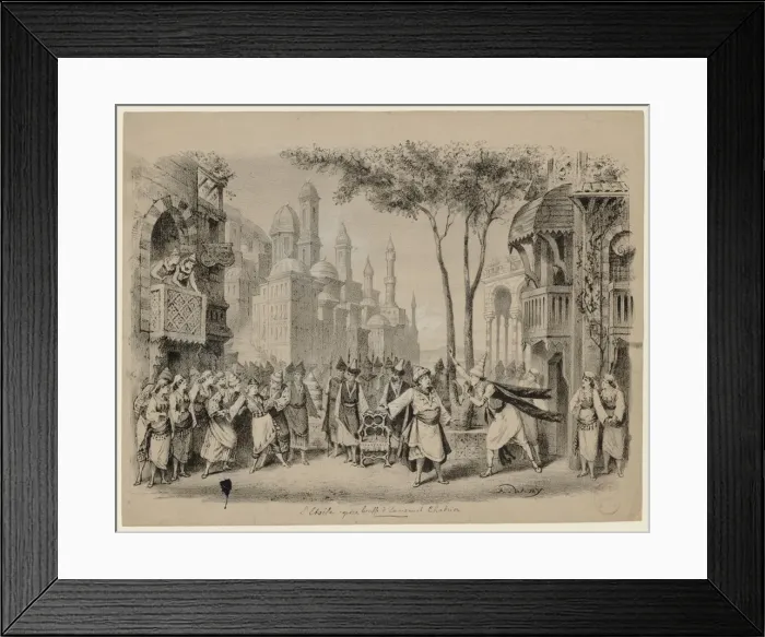 Framed Print : The Opera L etoile by Emmanuel Chabrier in the Theatre des Bouffes-Parisiens, 1877. Artist: Lami, Eugene Louis (1800-1890) Framed Print : The Opera L etoile by Emmanuel Chabrier in the Theatre des Bouffes-Parisiens, 1877. Artist: Lami, Eugene Louis (1800-1890)