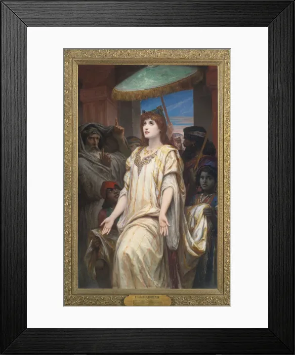 Framed Print : Esther before Ahasuerus, 1894. Artist: Barrias, Felix-Joseph (1822-1907) Framed Print : Esther before Ahasuerus, 1894. Artist: Barrias, Felix-Joseph (1822-1907)