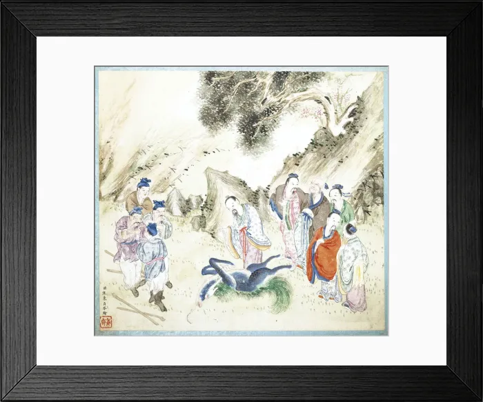 Framed Print : The Life of Confucius, Early 18th century. Artist: Bingzhen, Jiao (1689-1726) Framed Print : The Life of Confucius, Early 18th century. Artist: Bingzhen, Jiao (1689-1726)