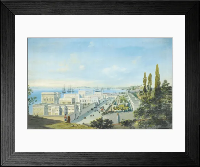 Framed Print : The Ciragan Palace in Constantinople. Artist: Bossoli, Carlo (1815-1884) Framed Print : The Ciragan Palace in Constantinople. Artist: Bossoli, Carlo (1815-1884)