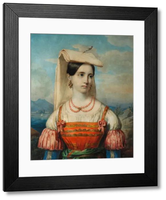 Framed Print : Portrait of Sophia Michailovna Sollogub, 1840s. Artist: Orlov, Pimen Nikitich (1812-1863) Framed Print : Portrait of Sophia Michailovna Sollogub, 1840s. Artist: Orlov, Pimen Nikitich (1812-1863)