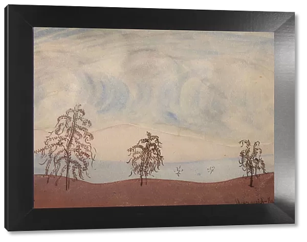 Landscape with trees, 1917. Artist: Voloshin, Maximilian (1877-1932)