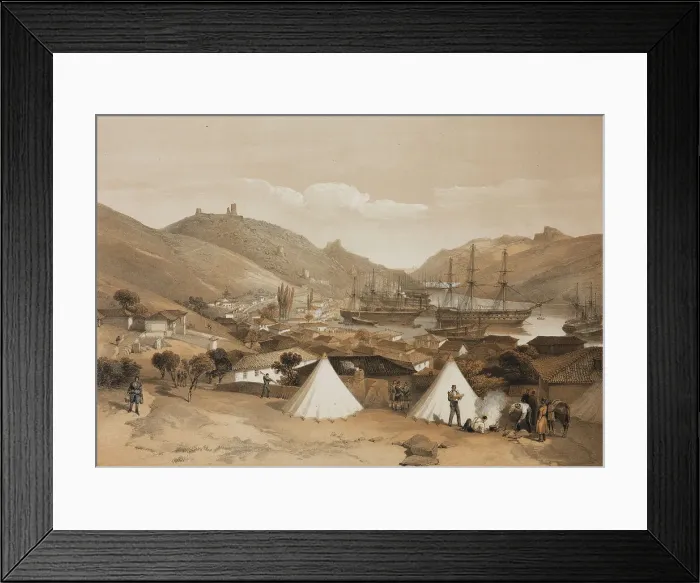 Framed Print : Balaclava. View onto the sea, 1855. Artist: Simpson, William (1832-1898) Framed Print : Balaclava. View onto the sea, 1855. Artist: Simpson, William (1832-1898)