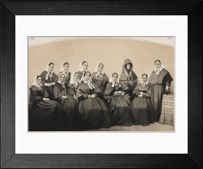 Framed Print : The nurses of the Krestovozdvizhenskaya Commune of Nurses, 1854. Artist: Timm, Vasily (George Wilhelm) (1820-1895) Framed Print : The nurses of the Krestovozdvizhenskaya Commune of Nurses, 1854. Artist: Timm, Vasily (George Wilhelm) (1820-1895)