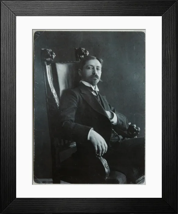 Framed Print : Portrait of the author Ivan A. Bunin (1870-1953), 1909. Artist: Zdobnov, Dmitri Spiridonovich (End of 19th cen. ) Framed Print : Portrait of the author Ivan A. Bunin (1870-1953), 1909. Artist: Zdobnov, Dmitri Spiridonovich (End of 19th cen. )