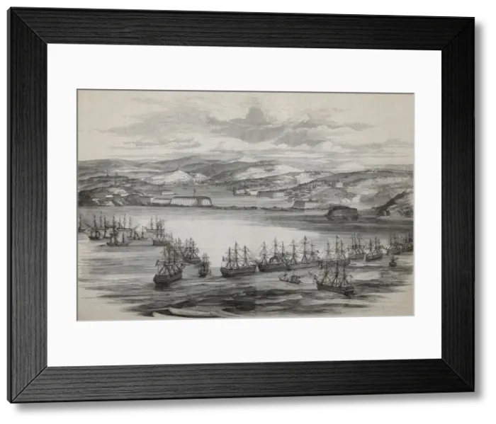 Framed Print : The British-French squadron in Sevastopol, ca 1855. Artist: Anonymous Framed Print : The British-French squadron in Sevastopol, ca 1855. Artist: Anonymous