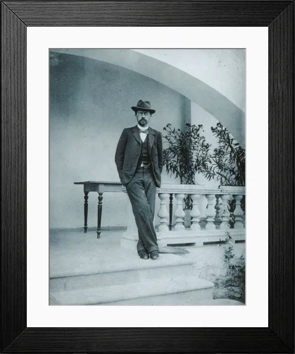 Framed Print : Anton Chekhov in Yalta, 1899-1900. Artist: Anonymous Framed Print : Anton Chekhov in Yalta, 1899-1900. Artist: Anonymous