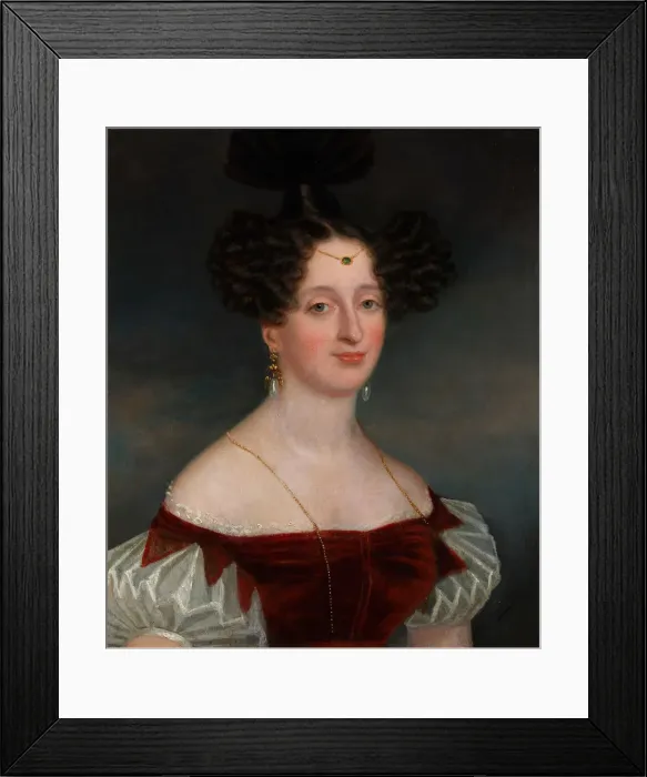 Framed Print : Portrait of Countess Yelizaveta Ksaweryevna Vorontsova (1792-1880). Artist: Robertson, Christina (1796-1854)