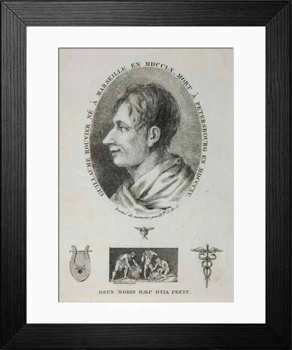 Framed Print : Portrait of Guillaume Rouvier (1760-1815), 1815. Artist: Hattenberger, Jean Francois Xavier (Franz) (active 1780-1815) Framed Print : Portrait of Guillaume Rouvier (1760-1815), 1815. Artist: Hattenberger, Jean Francois Xavier (Franz) (active 1780-1815)