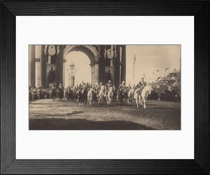 Framed Print : The Ceremonial Entry of Nicholas II in Moscow on May 9, 1896, 1896. Artist: Anonymous Framed Print : The Ceremonial Entry of Nicholas II in Moscow on May 9, 1896, 1896. Artist: Anonymous