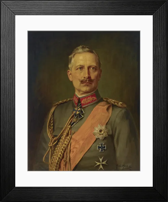 Framed Print : Portrait of German Emperor Wilhelm II (1859-1941), King of Prussia, 1911. Artist: Hahn, Robert (1883-1940) Framed Print : Portrait of German Emperor Wilhelm II (1859-1941), King of Prussia, 1911. Artist: Hahn, Robert (1883-1940)