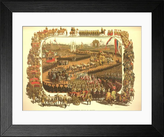Framed Print : The Ceremonial Entry of Alexander III in Moscow (From the Coronation Album), 1883. Artist: Savitsky, Konstantin Apollonovich (1844-1905) Framed Print : The Ceremonial Entry of Alexander III in Moscow (From the Coronation Album), 1883. Artist: Savitsky, Konstantin Apollonovich (1844-1905)