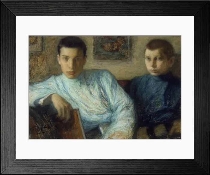 Framed Print : Portrait of Boris and Alexander Pasternak, 1905. Artist: Pasternak, Leonid Osipovich (1862-1945) Framed Print : Portrait of Boris and Alexander Pasternak, 1905. Artist: Pasternak, Leonid Osipovich (1862-1945)