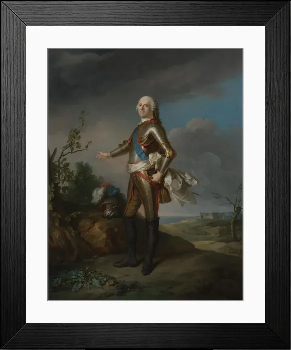 Framed Print : Armand de Vignerot du Plessis (1696-1788), Duke of Richelieu, Marshal of France. Artist: Nattier, Jean-Marc (1685-1766) Framed Print : Armand de Vignerot du Plessis (1696-1788), Duke of Richelieu, Marshal of France. Artist: Nattier, Jean-Marc (1685-1766)