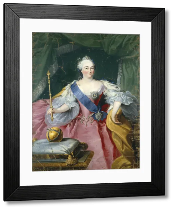 Framed Print : Portrait of Empress Elisabeth (1709-1762), 1750s. Artist: Prenner, Georg Kaspar, von (1720-1766) Framed Print : Portrait of Empress Elisabeth (1709-1762), 1750s. Artist: Prenner, Georg Kaspar, von (1720-1766)