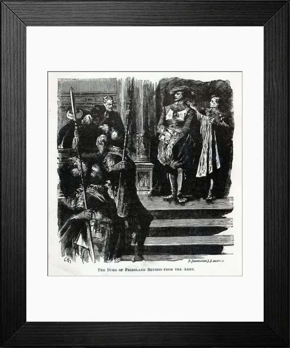 Framed Print : The Duke of Friedland Retires from the Army, 1882. Artist: Brend amour, Richard (1831-1915) Framed Print : The Duke of Friedland Retires from the Army, 1882. Artist: Brend amour, Richard (1831-1915)