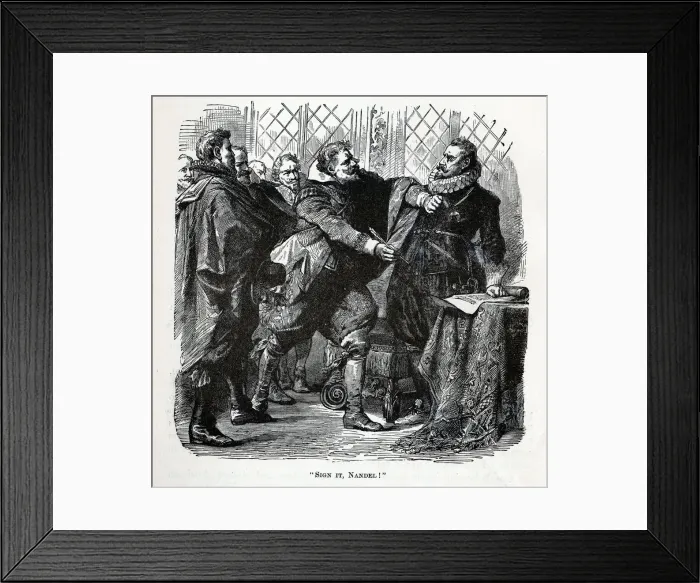Framed Print : Sign it, Nandel!, 1882. Artist: Anonymous Framed Print : Sign it, Nandel!, 1882. Artist: Anonymous