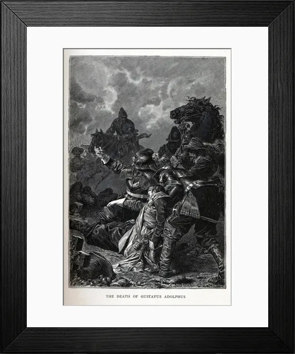 Framed Print : The Death of Gustavus Adolphus, 1882. Artist: Brend amour, Richard (1831-1915) Framed Print : The Death of Gustavus Adolphus, 1882. Artist: Brend amour, Richard (1831-1915)
