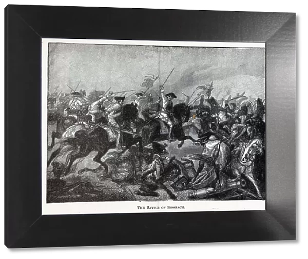 The Battle of Rossbach, 1882. Artist: Anonymous