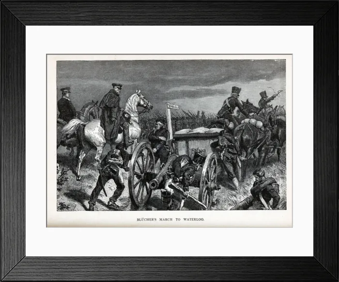 Framed Print : Bluchers Marsh to Waterloo, 1882. Artist: Anonymous Framed Print : Bluchers Marsh to Waterloo, 1882. Artist: Anonymous