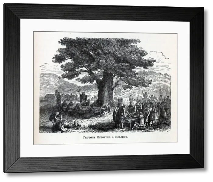 Framed Print : Teutons Enjoying A Holiday, 1882. Artist: Anonymous Framed Print : Teutons Enjoying A Holiday, 1882. Artist: Anonymous